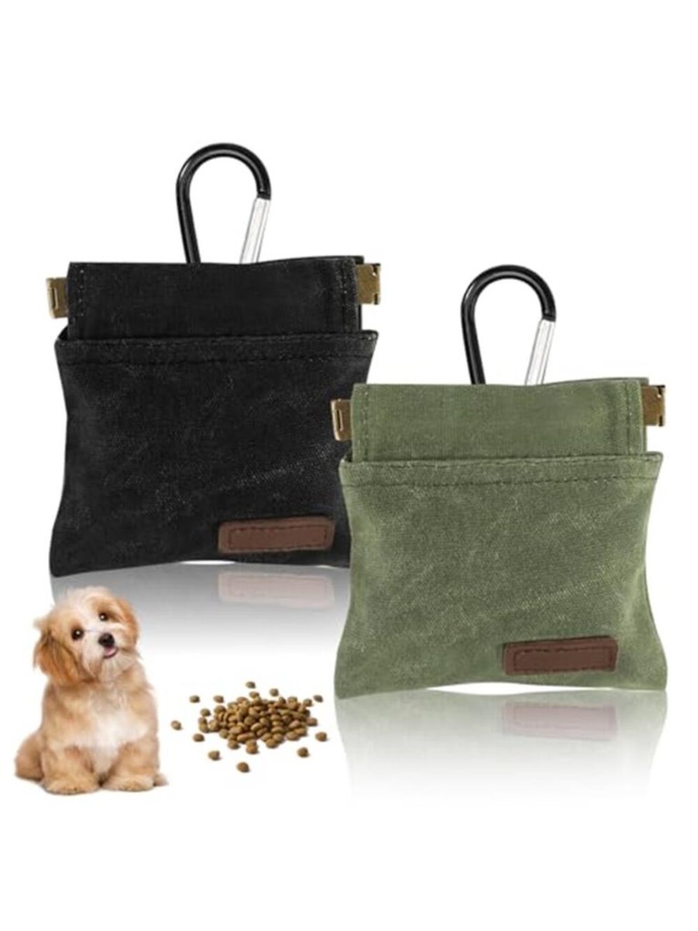 2 Pcs Dog Treat Pouch Dog Treat Pouches for Pet Training Portable Auto Closing